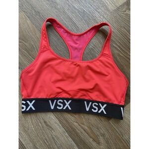 Victoria's Secret VSX Sport Player Racerback Sport Bra Black Elastic Band Size M